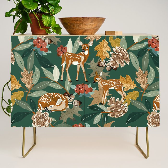 Deer in the autumn nature 22 Credenza Gallery Image 1