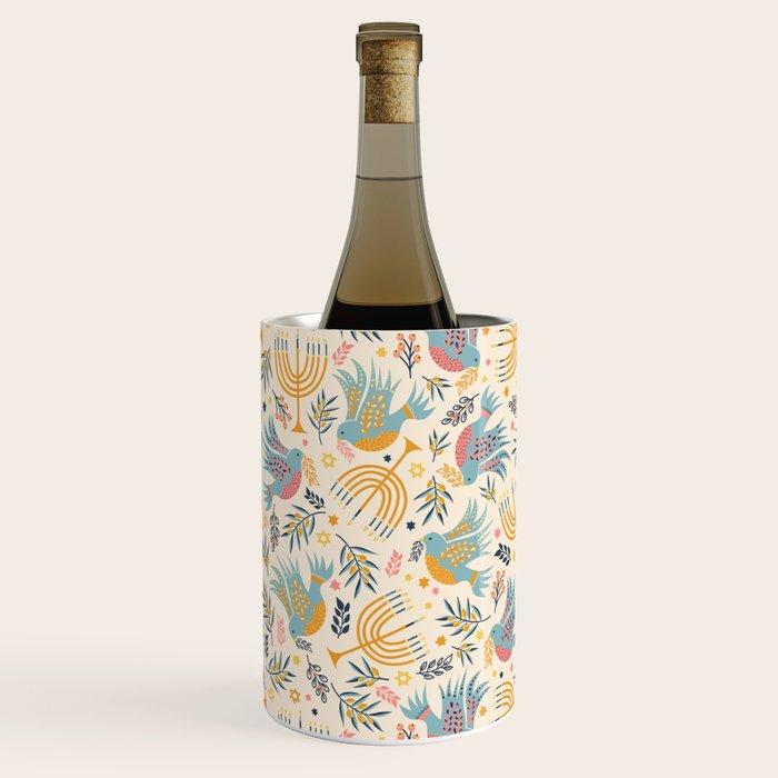 Hanukkah Modern Pattern Wine Chiller Gallery Image 3