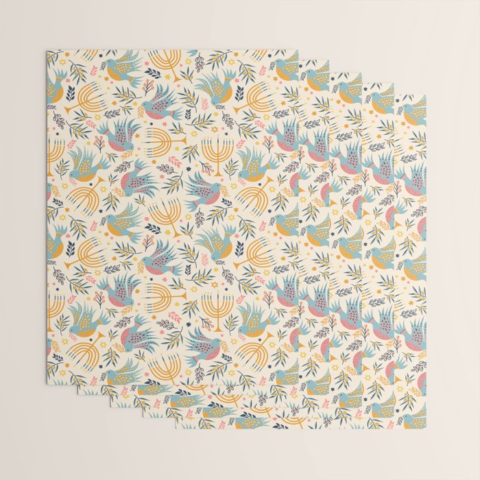 Hanukkah Modern Pattern Wrapping Paper Gallery Image 3