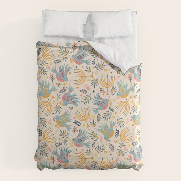 Hanukkah Modern Pattern Duvet Cover Gallery Image 6