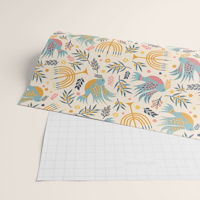 Hanukkah Modern Pattern Wrapping Paper Gallery Image 2