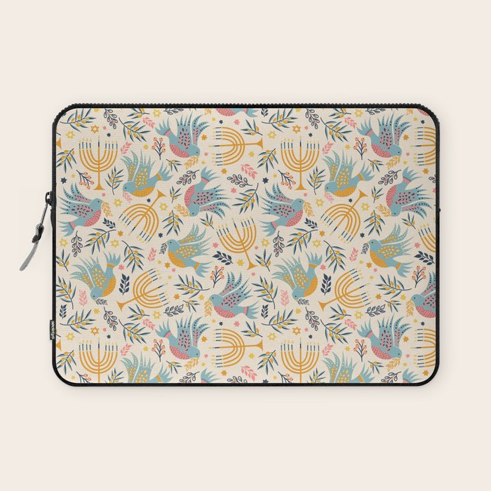 Hanukkah Modern Pattern Laptop Sleeve Gallery Image 1