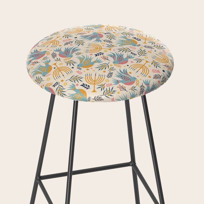 Hanukkah Modern Pattern Stool Gallery Image 2