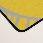 Sunshine yellow navy blue abstract floral mandala Desk Mat Gallery Image 4