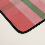 Christmas Cottage Plaid Pattern Red Pink Green Desk Mat Gallery Image 4