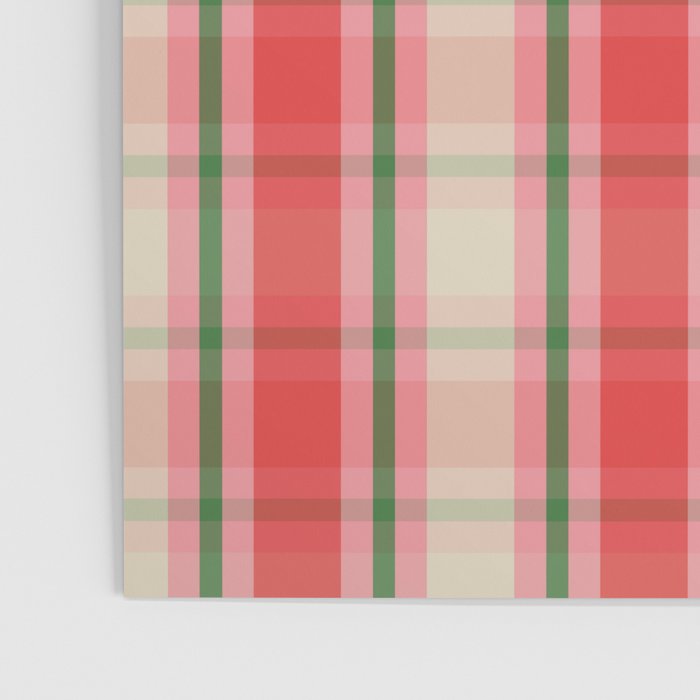 Christmas Cottage Plaid Pattern Red Pink Green Poster Gallery Image 3