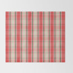 Christmas Cottage Plaid Pattern Red Pink Green Throw Blanket Gallery Image 2