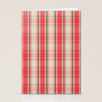 Christmas Cottage Plaid Pattern Red Pink Green Stationery Card Gallery Image 2