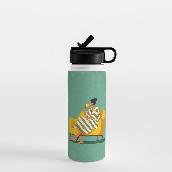 Quiet Coffee Moment at Home Water Bottle Gallery Image 1