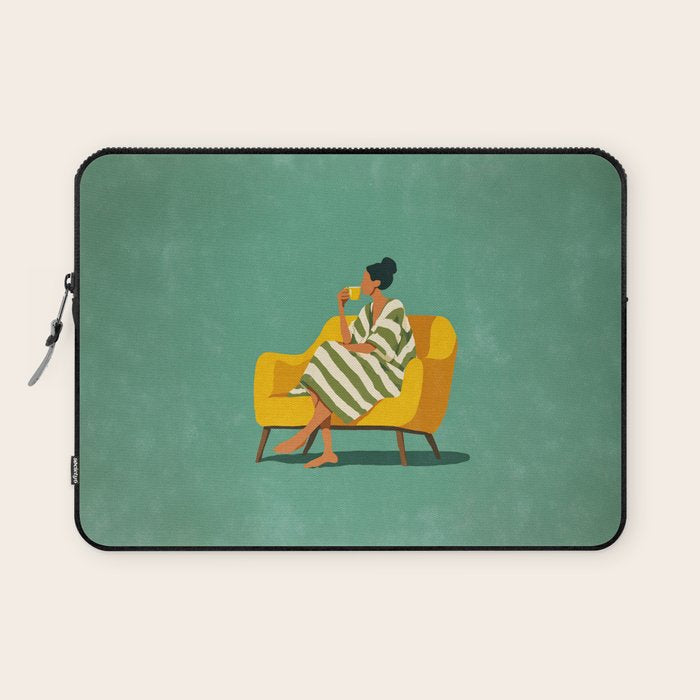 Quiet Coffee Moment at Home Laptop Sleeve Gallery Image 1