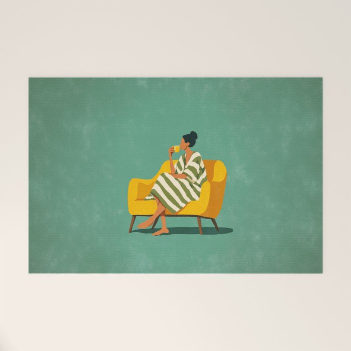 Quiet Coffee Moment at Home Welcome Mat Gallery Image 1