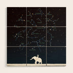 Falling star constellation Wood Wall Art Gallery Image 1