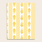 Coastal Fish Stripes Contemporary Cottage Pattern in Pastel Yellow and White Notebook Gallery Image 4