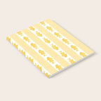 Coastal Fish Stripes Contemporary Cottage Pattern in Pastel Yellow and White Notebook Gallery Image 2