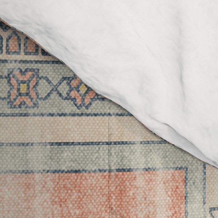 turkish floral - orange & olive green Comforter Gallery Image 4