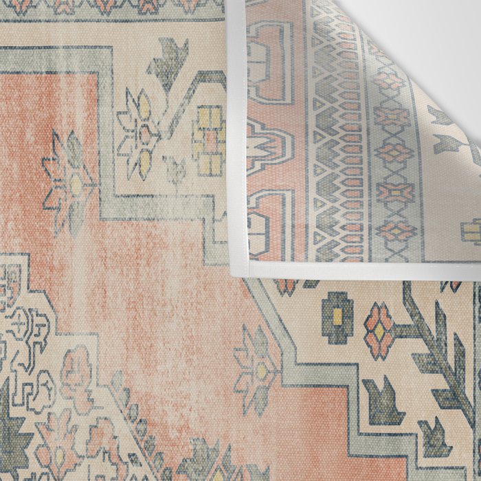 turkish floral - orange & olive green Wall Tapestry Gallery Image 3
