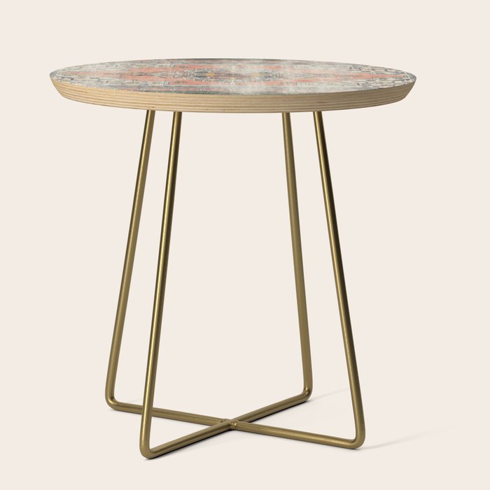 turkish floral - orange & olive green Side Table Gallery Image 1