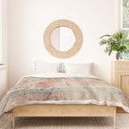 turkish floral - orange & olive green Duvet Cover Gallery Image 3