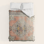 turkish floral - orange & olive green Duvet Cover Gallery Image 6