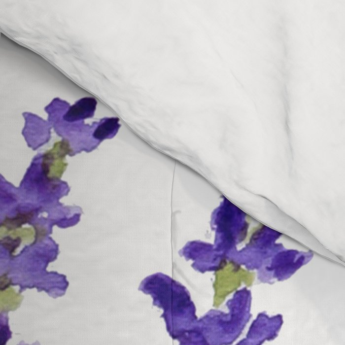 lavender watercolor horizontal Comforter Gallery Image 4