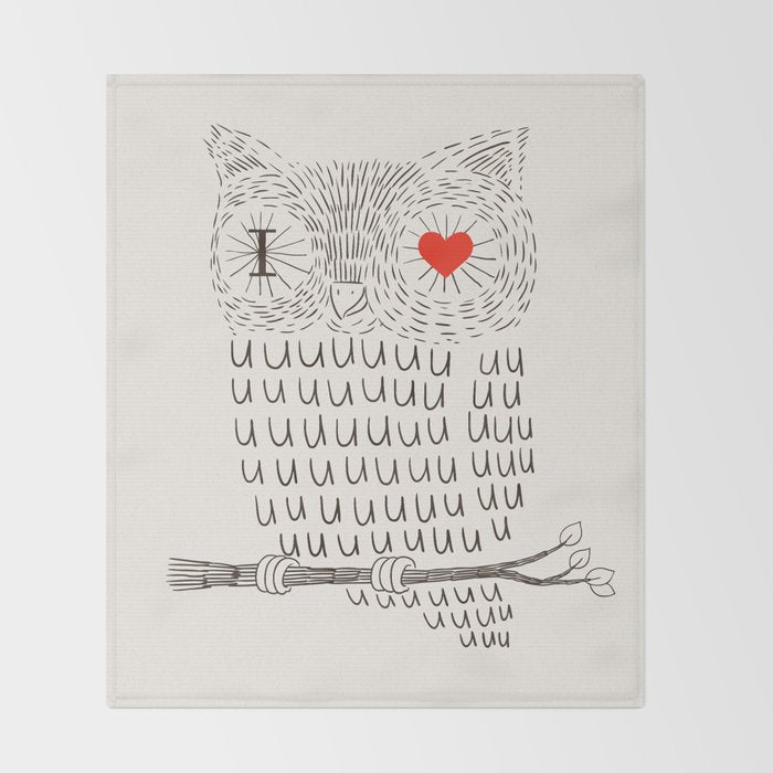 I Love Uuuuuuuu Throw Blanket Gallery Image 2