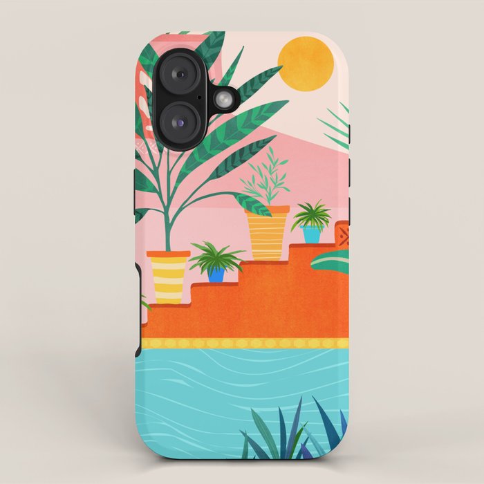 Costa Rica Poolside Landscape iPhone Case Gallery Image 1