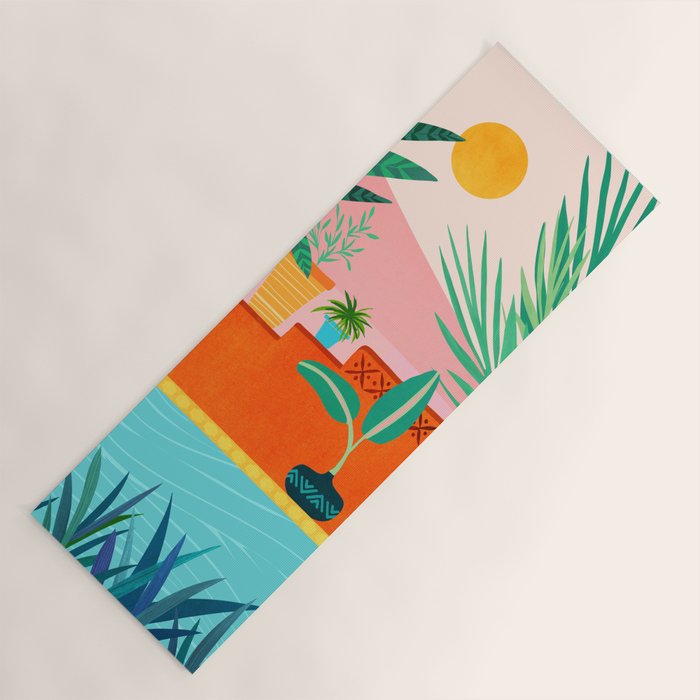 Costa Rica Poolside Landscape Yoga Mat Gallery Image 1