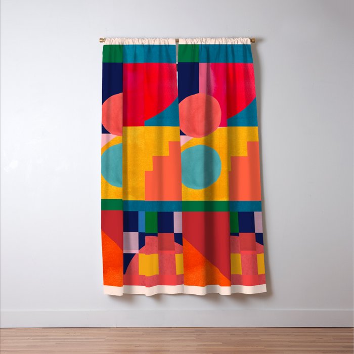 Geometric Shapes 149 Window Curtain Gallery Image 3