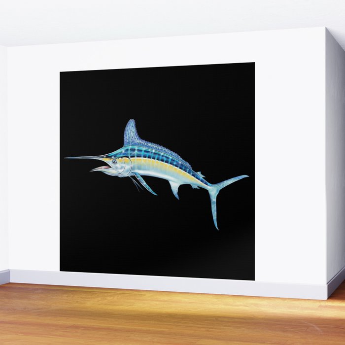 White Marlin Wall Mural Gallery Image 2