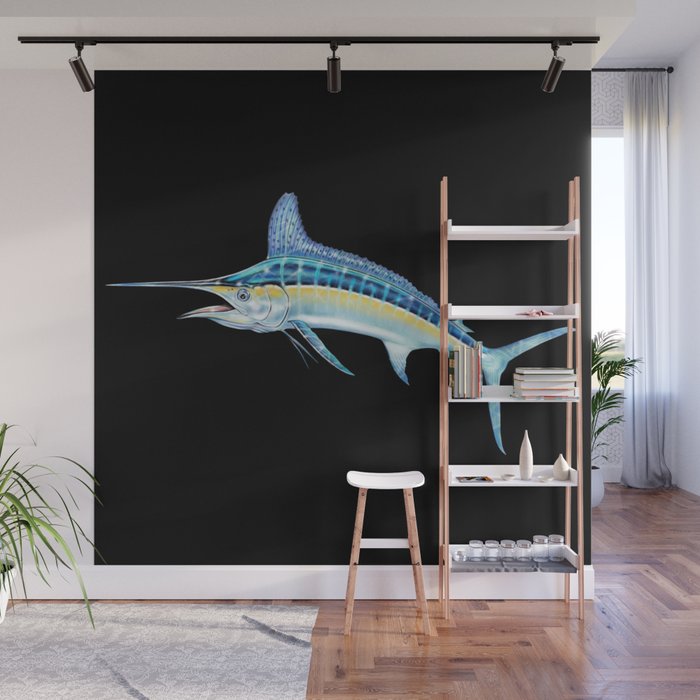 White Marlin Wall Mural