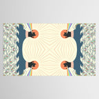 Meowtain cat 5 rainbow wave catzilla  Tablecloth Gallery Image 2