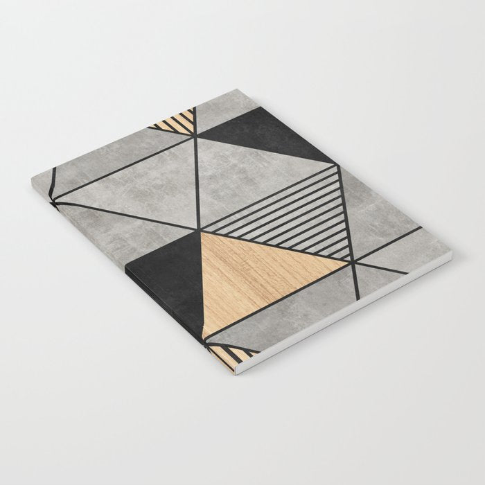 Concrete and Wood Triangles 2 Notebook Gallery Image 1