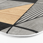 Concrete and Wood Triangles 2 Bath Mat Gallery Image 3
