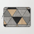 Concrete and Wood Triangles 2 Laptop Sleeve Gallery Image 1