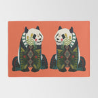 panda orange Rug Gallery Image 2