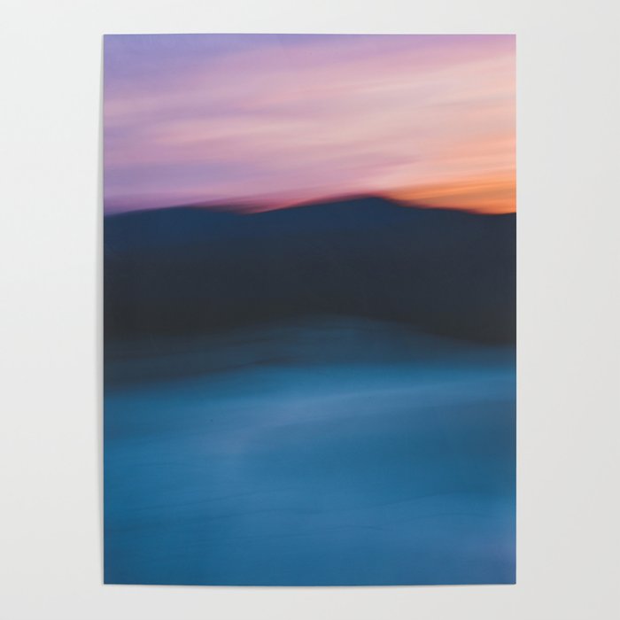 sunset over the mountain - colorful modern abstract photography Poster Gallery Image 4