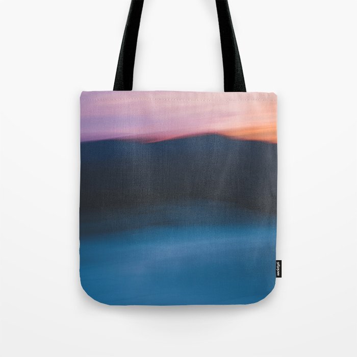 sunset over the mountain - colorful modern abstract photography Tote Bag Gallery Image 1