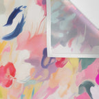 Colorful Abstract Design Rainbow Bold Bright Flowers Wall Tapestry Gallery Image 3