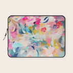 Colorful Abstract Design Rainbow Bold Bright Flowers Laptop Sleeve Gallery Image 1