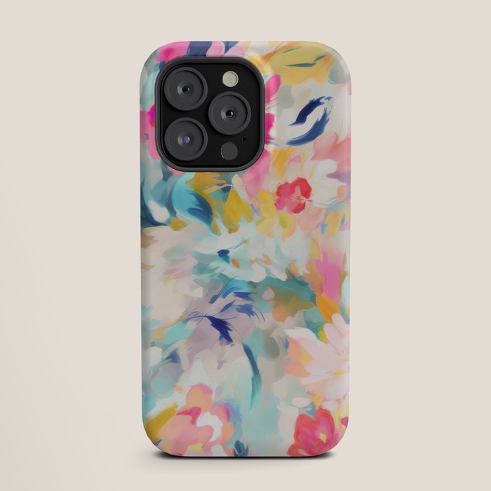 Colorful Abstract Design Rainbow Bold Bright Flowers iPhone Case Gallery Image 19