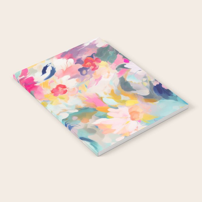 Colorful Abstract Design Rainbow Bold Bright Flowers Notebook Gallery Image 1