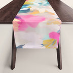 Colorful Abstract Design Rainbow Bold Bright Flowers Table Runner Gallery Image 1