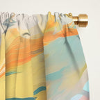Colorful Abstract Design Rainbow Bold Bright Flowers Window Curtain Gallery Image 2