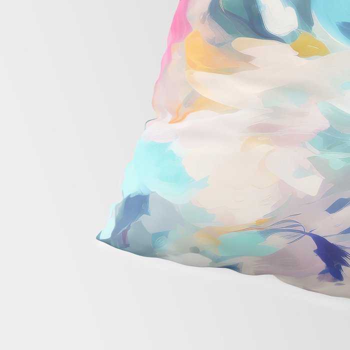Colorful Abstract Design Rainbow Bold Bright Flowers Pillow Sham Gallery Image 4