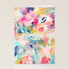 Colorful Abstract Design Rainbow Bold Bright Flowers Stationery Card Gallery Image 2