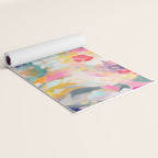 Colorful Abstract Design Rainbow Bold Bright Flowers Yoga Mat Gallery Image 2