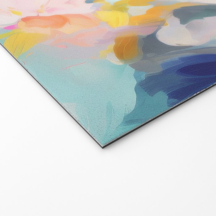 Colorful Abstract Design Rainbow Bold Bright Flowers Welcome Mat Gallery Image 2