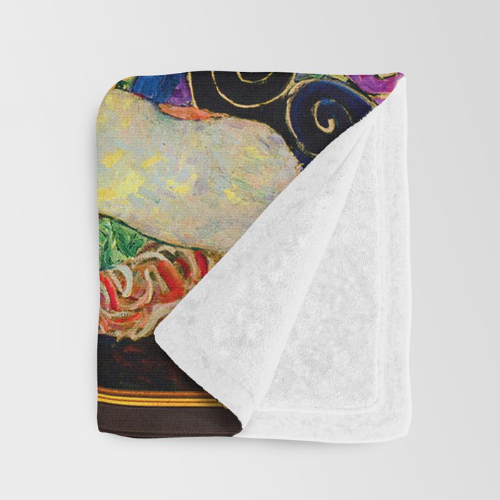 Art Nouveau Ladies - Gustav Klimt Throw Blanket Gallery Image 3