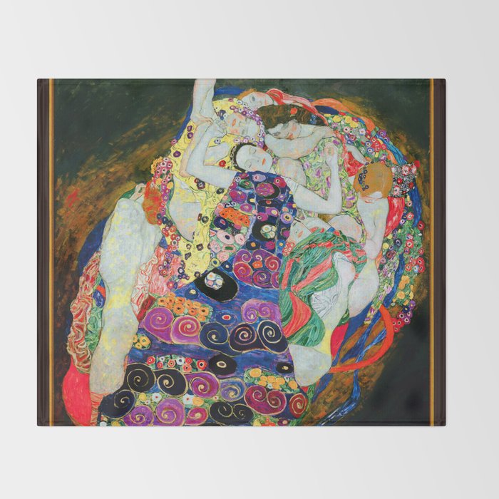 Art Nouveau Ladies - Gustav Klimt Throw Blanket Gallery Image 2