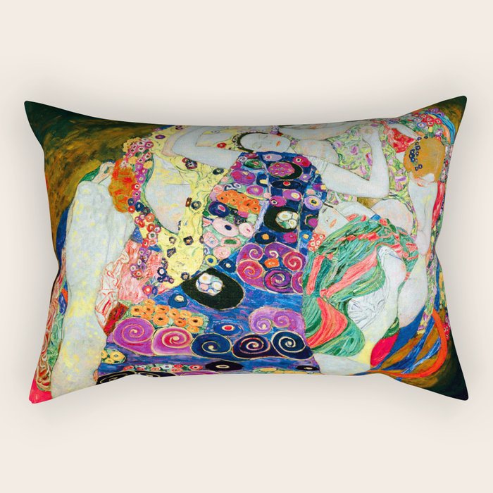 Art Nouveau Ladies - Gustav Klimt Rectangular Pillow Gallery Image 2